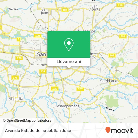 Mapa de Avenida Estado de Israel