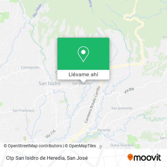 Mapa de Ctp San Isidro de Heredia