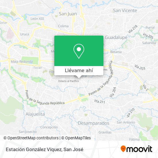 Mapa de Estación González Víquez