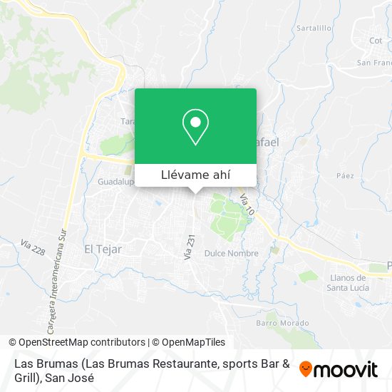Mapa de Las Brumas (Las Brumas Restaurante, sports Bar & Grill)