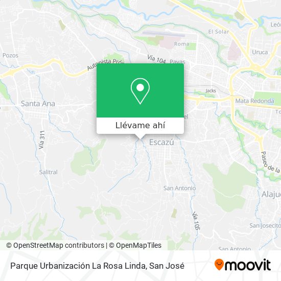 Mapa de Parque Urbanización La Rosa Linda