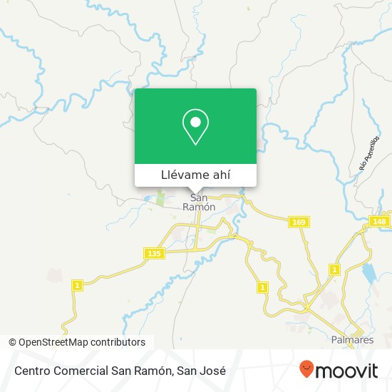 Mapa de Centro Comercial San Ramón