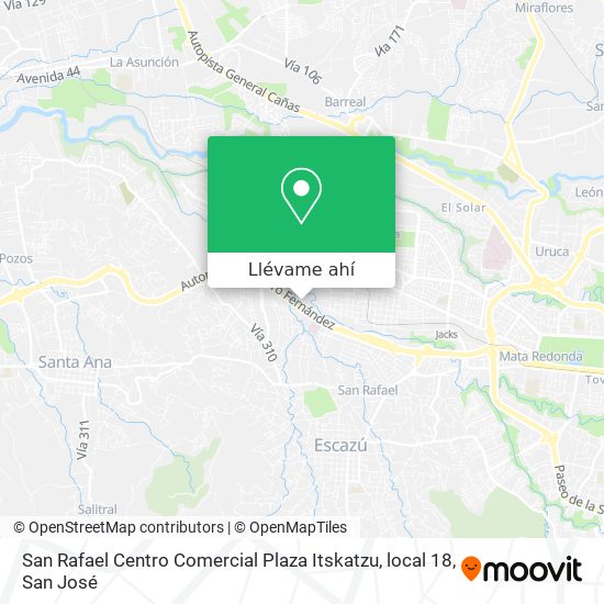 Mapa de San Rafael Centro Comercial Plaza Itskatzu, local 18