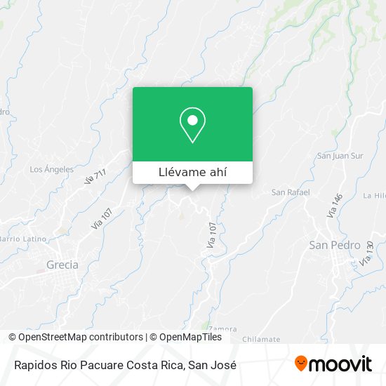 Mapa de Rapidos Rio Pacuare Costa Rica