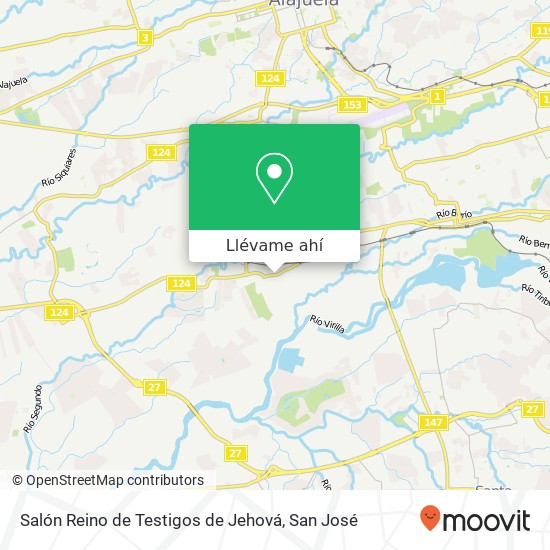 Mapa de Salón Reino de Testigos de Jehová