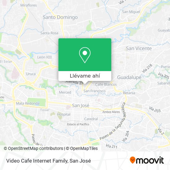 Mapa de Video Cafe Internet Family