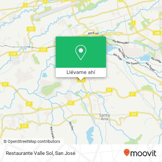 Mapa de Restaurante Valle Sol