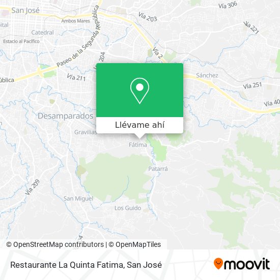Mapa de Restaurante La Quinta Fatima