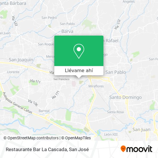 Mapa de Restaurante Bar La Cascada