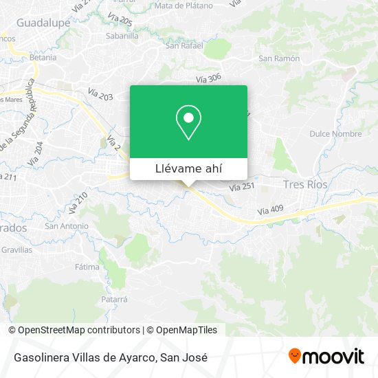 Mapa de Gasolinera Villas de Ayarco