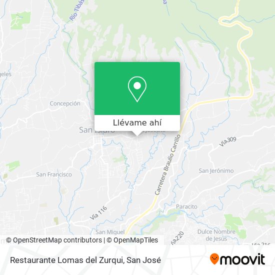 Mapa de Restaurante Lomas del Zurqui
