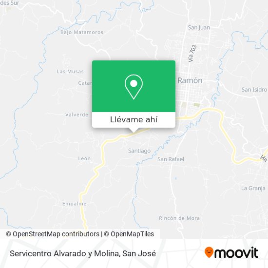 Mapa de Servicentro Alvarado y Molina