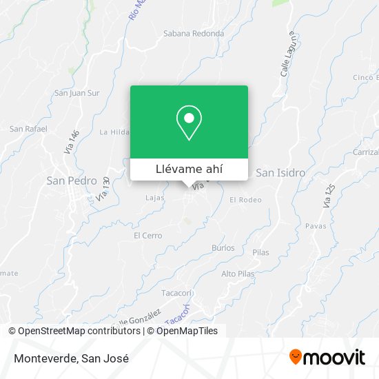 Mapa de Monteverde
