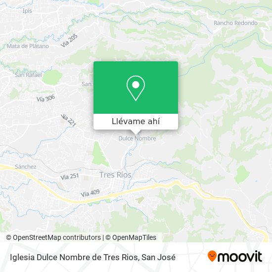 Mapa de Iglesia Dulce Nombre de Tres Rios