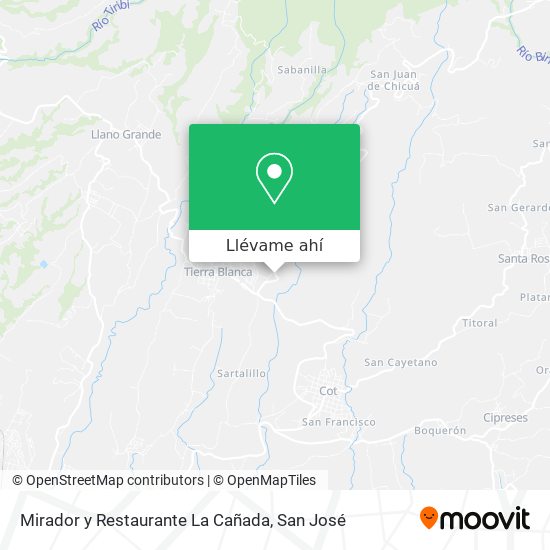 Mapa de Mirador y Restaurante La Cañada