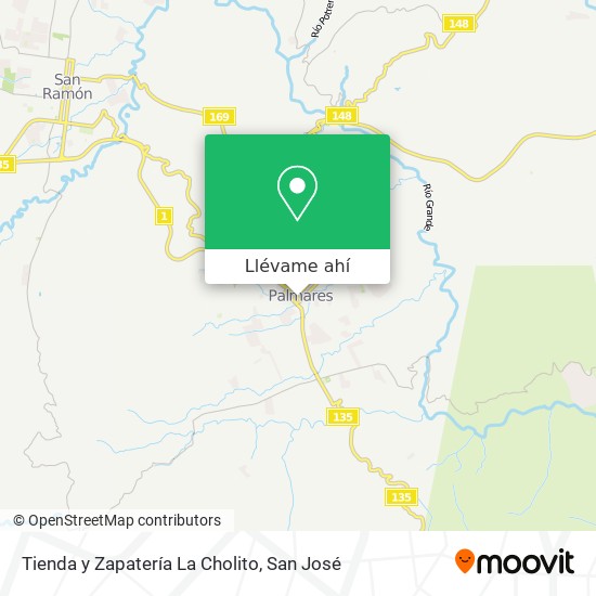 Mapa de Tienda y Zapatería La Cholito