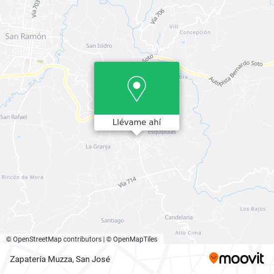 Mapa de Zapatería Muzza