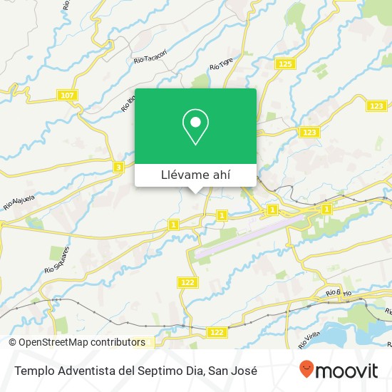 Mapa de Templo Adventista del Septimo Dia