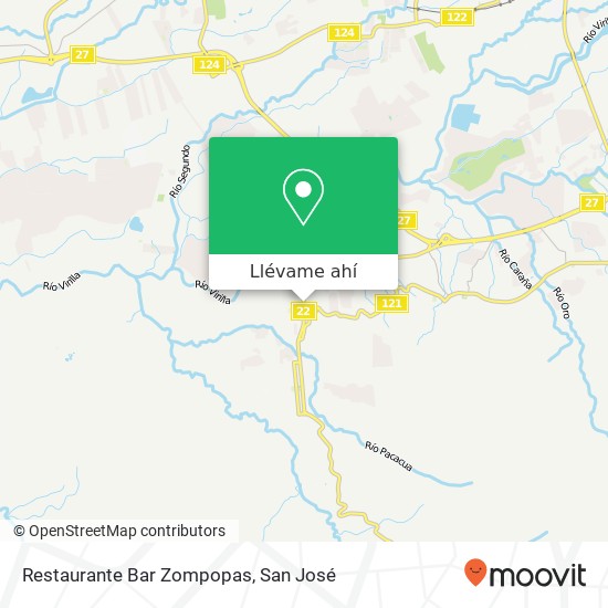 Mapa de Restaurante Bar Zompopas