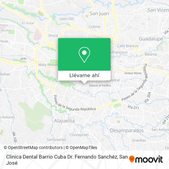 Mapa de Clinica Dental Barrio Cuba Dr. Fernando Sanchéz