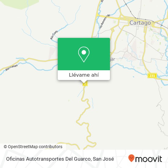 Mapa de Oficinas Autotransportes Del Guarco