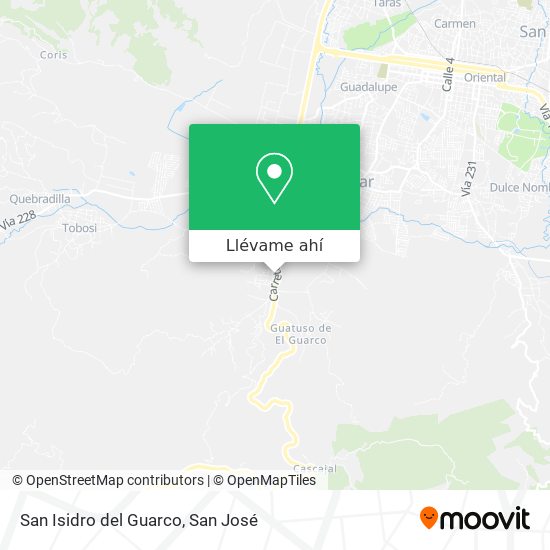 Mapa de San Isidro del Guarco