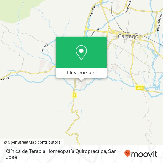 Mapa de Clínica de Terapia Homeopatía Quiropractica