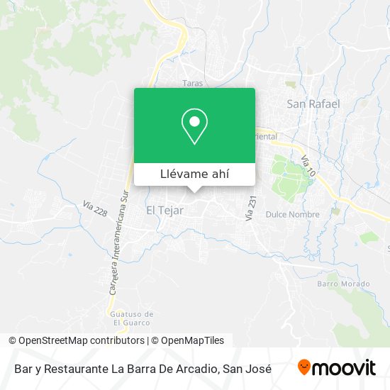 Mapa de Bar y Restaurante La Barra De Arcadio
