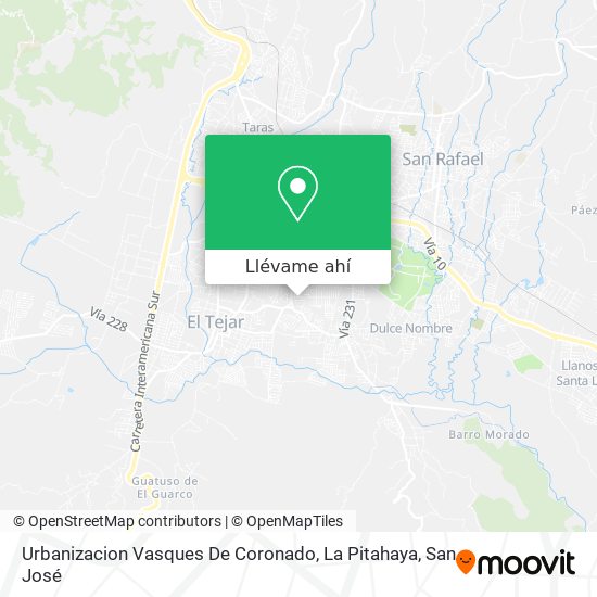 Mapa de Urbanizacion Vasques De Coronado, La Pitahaya