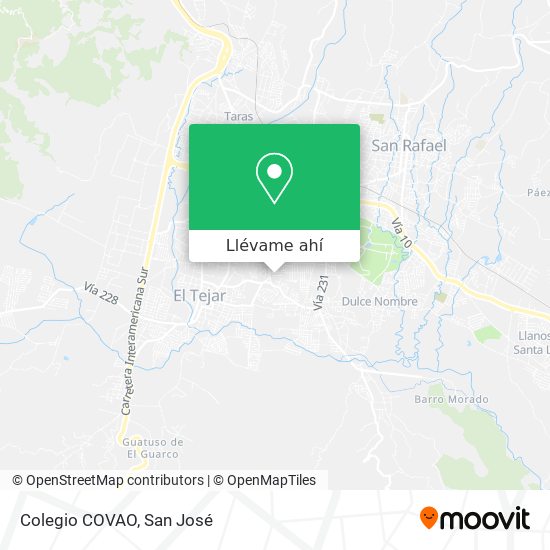 Mapa de Colegio COVAO