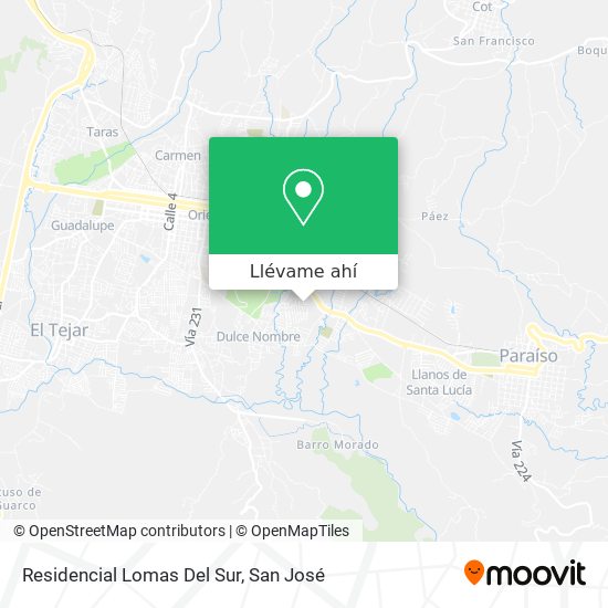 Mapa de Residencial Lomas Del Sur
