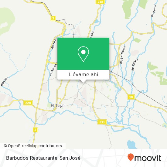 Mapa de Barbudos Restaurante