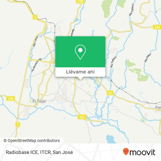 Mapa de Radiobase ICE, ITCR