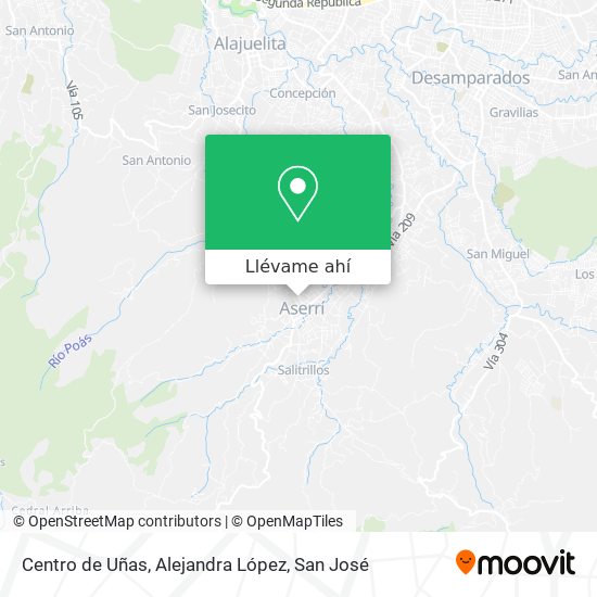 Mapa de Centro de Uñas, Alejandra López