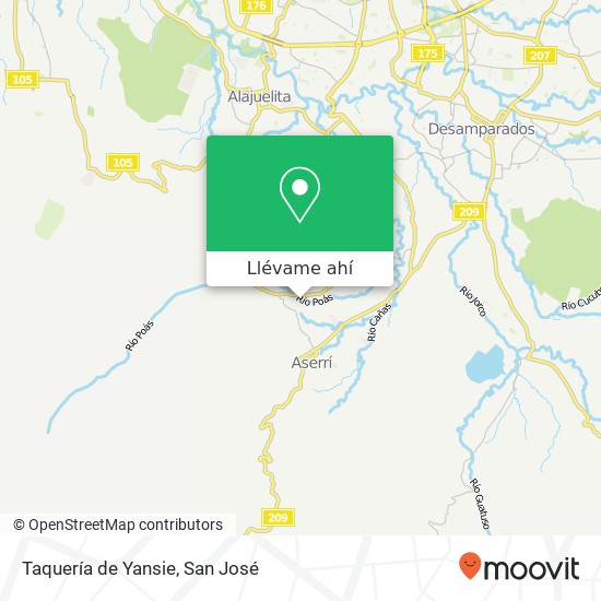 Mapa de Taquería de Yansie