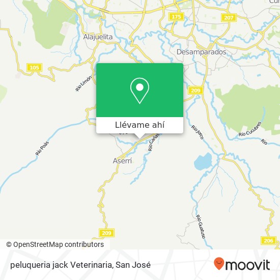 Mapa de peluqueria jack Veterinaria