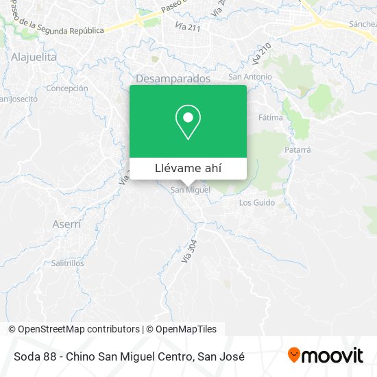 Mapa de Soda 88 - Chino San Miguel Centro