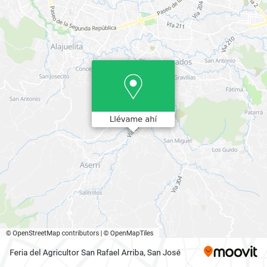 Mapa de Feria del Agricultor San Rafael Arriba