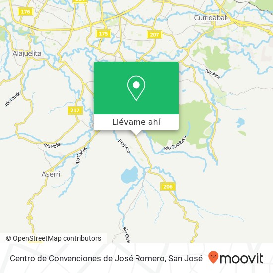 Mapa de Centro de Convenciones de José Romero