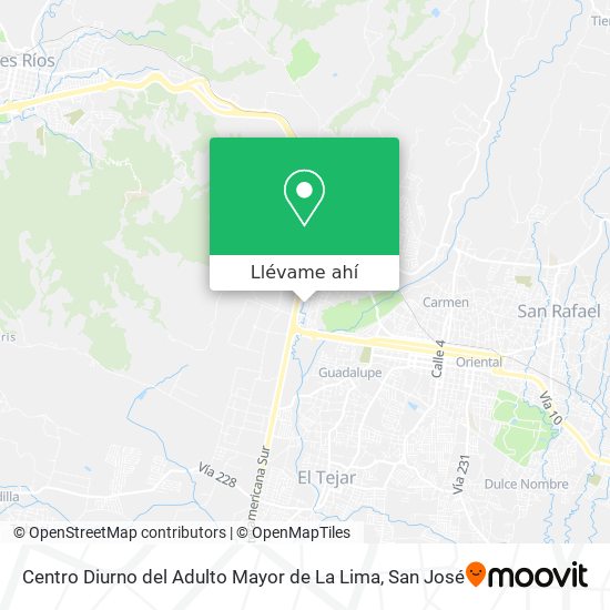 Mapa de Centro Diurno del Adulto Mayor de La Lima