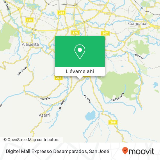 Mapa de Digitel Mall Expresso Desamparados