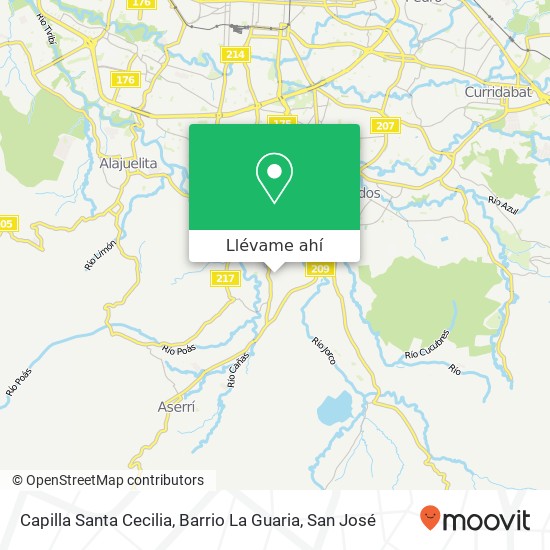 Mapa de Capilla Santa Cecilia, Barrio La Guaria