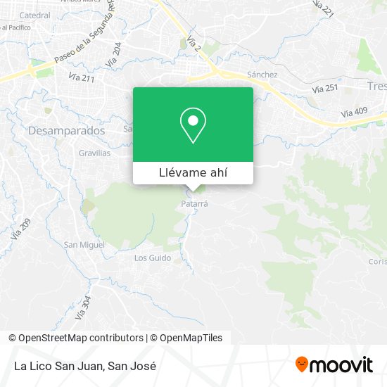 Mapa de La Lico San Juan