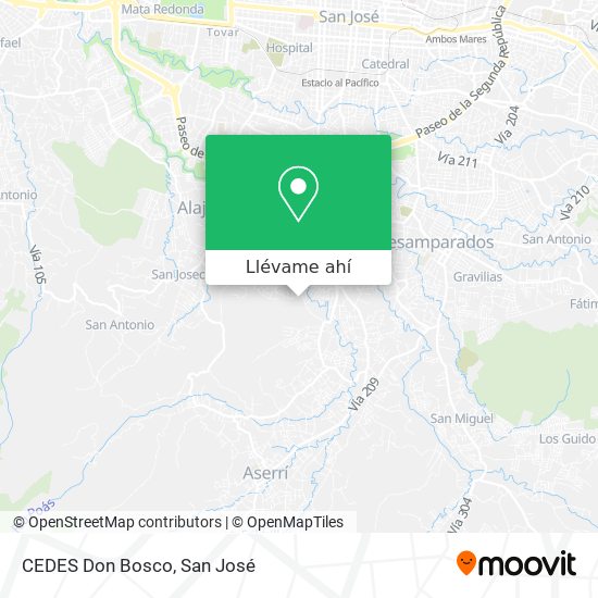 Mapa de CEDES Don Bosco