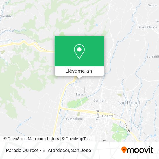 Mapa de Parada Quircot - El Atardecer