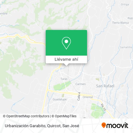 Mapa de Urbanización Garabito, Quircot