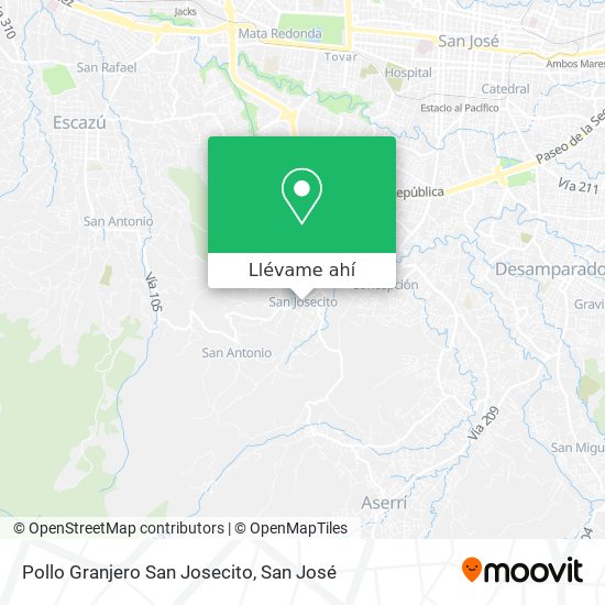 Mapa de Pollo Granjero San Josecito