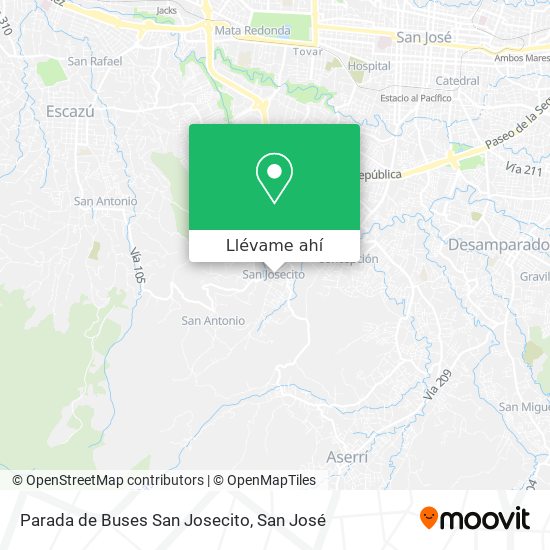 Mapa de Parada de Buses San Josecito