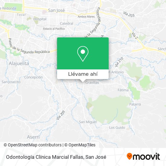 Mapa de Odontología Clínica Marcial Fallas
