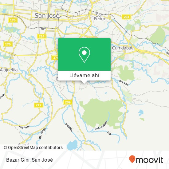 Mapa de Bazar Gini